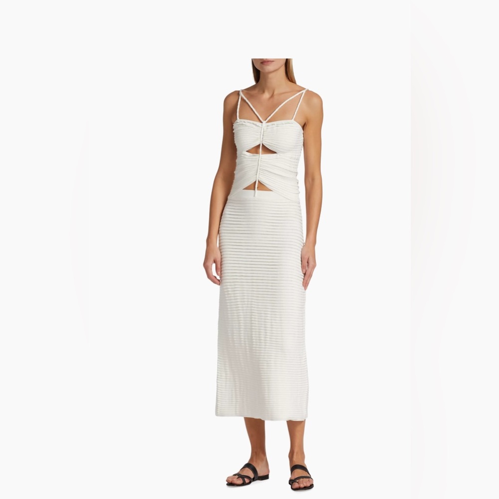 $1795 Altuzarra Suberi Cut-Out Mid-Dress size xs